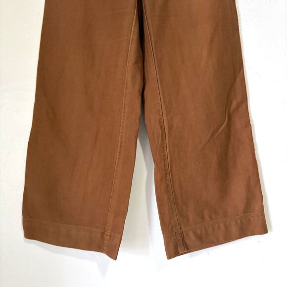 CARON CALLAHAN Stewart Sailor Cotton Wide Leg Pants in Cognac Size 4 - Picture 7 of 15